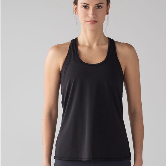Lululemon Two With One Singlet in black. - Picture 2 of 10
